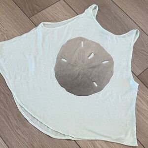 WILDFOX Sand Dollar Graphic Tank Top Sz S Beachy